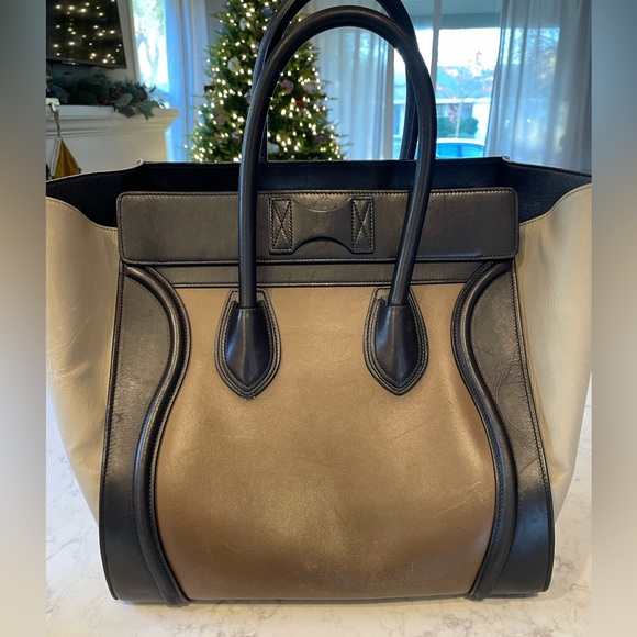 Celine Luggage Bag - Tri-color in the smooth calfskin - Picture 3 of 11